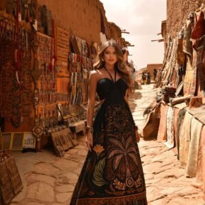 Vestido Longo Halter Duna