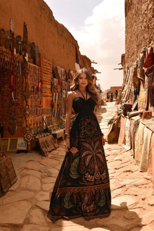 Vestido Longo Halter Duna